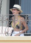 Nicole Richie Wearing a Bikini Top at a Resort in Cabo San Lucas